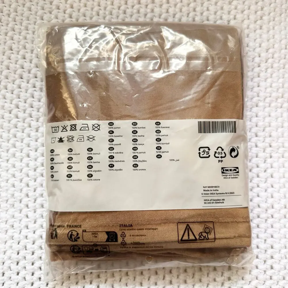 IKEA Sanela Tan Beige Velvet Throw Pillow Covers 20